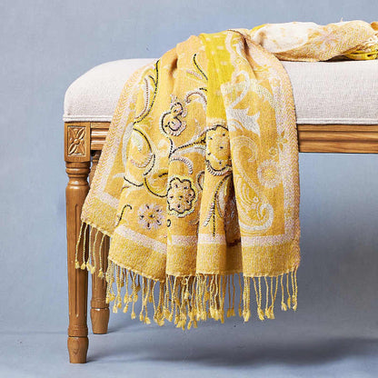 Embroidery Boiled Wool Scarf