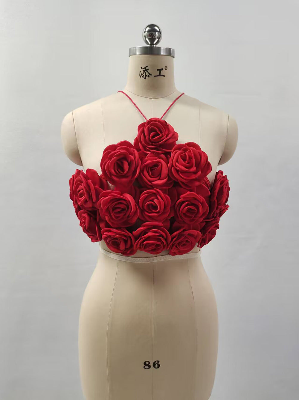 Rose Woven Halterneck