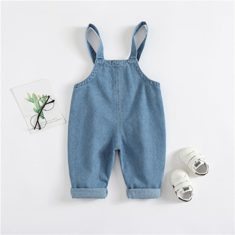 baby denim suspenders