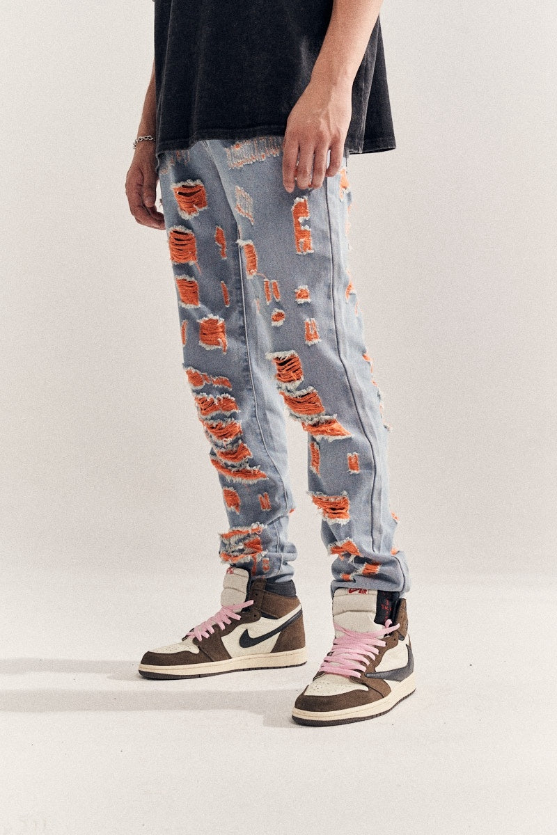 Destruction Beggar Style Jeans