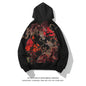 Embroidered Japanese dragon hoodie