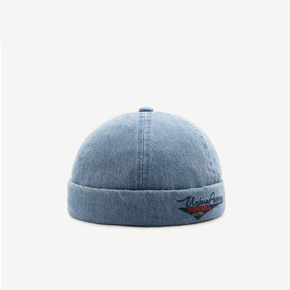 denim melon hat