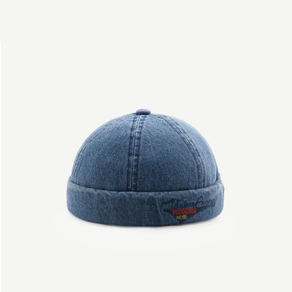 denim melon hat