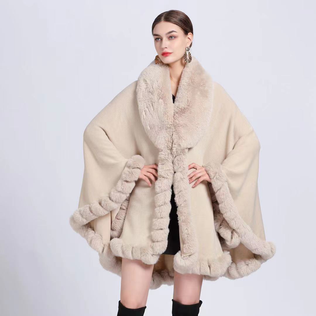 Fur Collar Cape