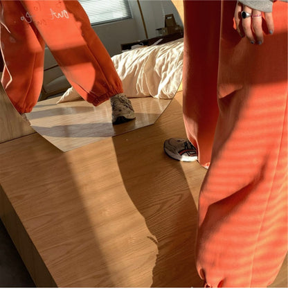 Street Style School Outfit Orange Jogger Ideas Harem Pants