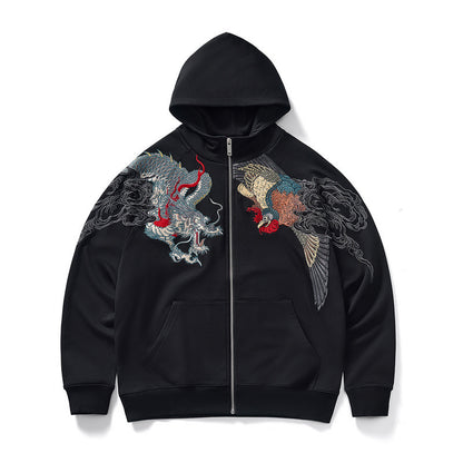 God Beast embroidered hoodie