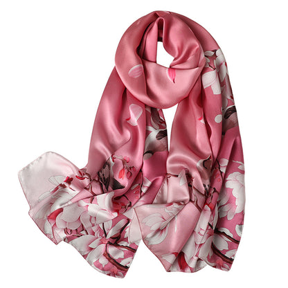 Spring Autumn And Winter All-match Thin Long Silk Scarf