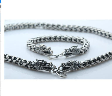 Double Chinese Dragon Heads neckless/bracelet