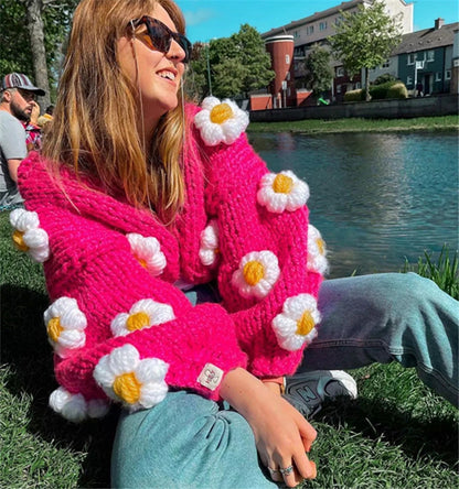 Daisy Crocheted Cardigan