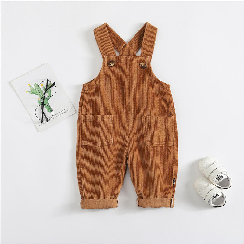 baby denim suspenders