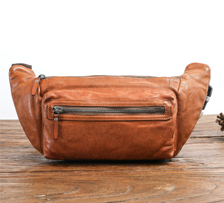 Vegetable Tanned  Leather Chest Bag