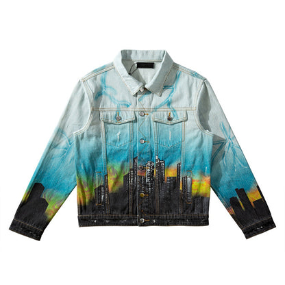 Spitfire three-headed dragon denim jacket