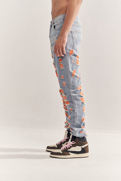 Destruction Beggar Style Jeans