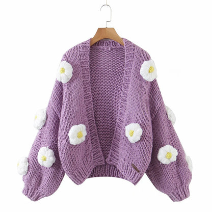 Daisy Crocheted Cardigan