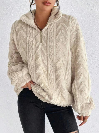 plush knit Long Sleeve Sweatshirt