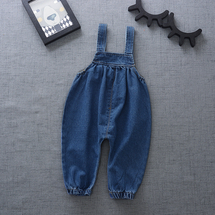 baby denim suspenders