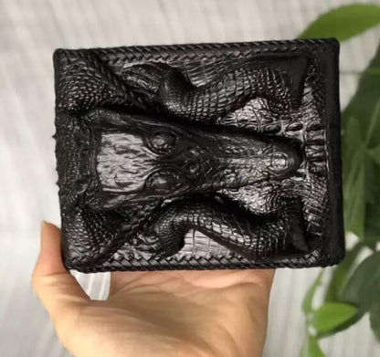 Hand-Woven crocodile skin Wallet