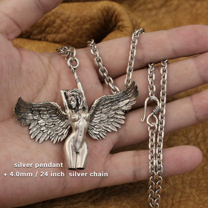 Sterling Silver Belle Angel Pendant Angel Halo