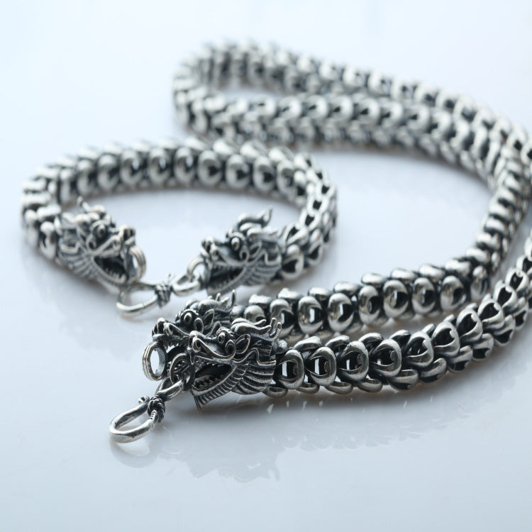 Double Chinese Dragon Heads neckless/bracelet