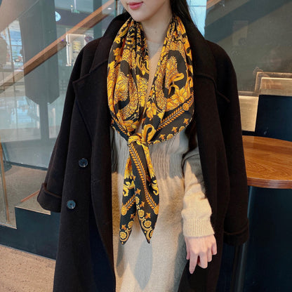 Golden Swallowtail  Silk Scarf