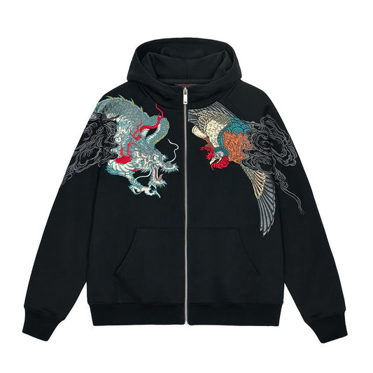 God Beast embroidered hoodie