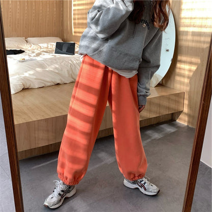 Street Style School Outfit Orange Jogger Ideas Harem Pants