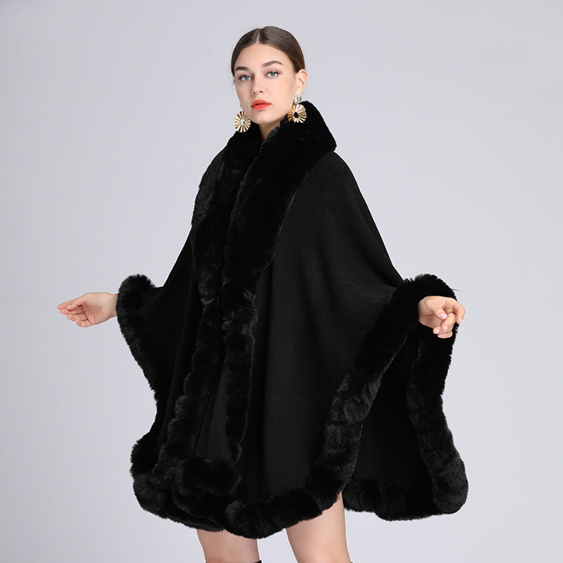 Fur Collar Cape