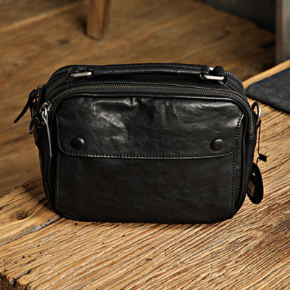 Leather Multi Compartment Shoulder Bag