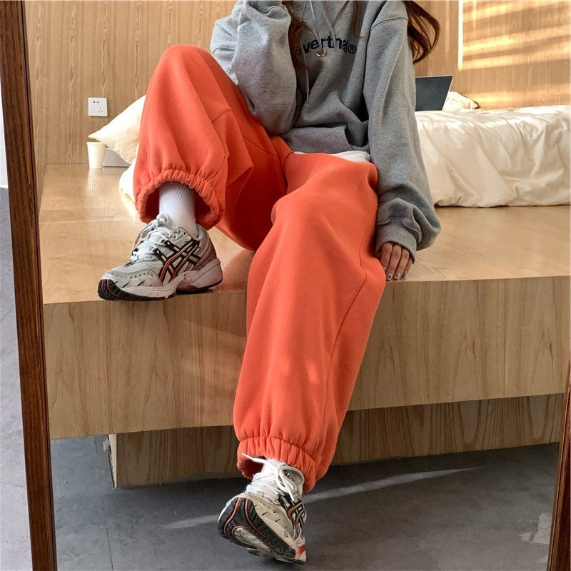 Street Style School Outfit Orange Jogger Ideas Harem Pants