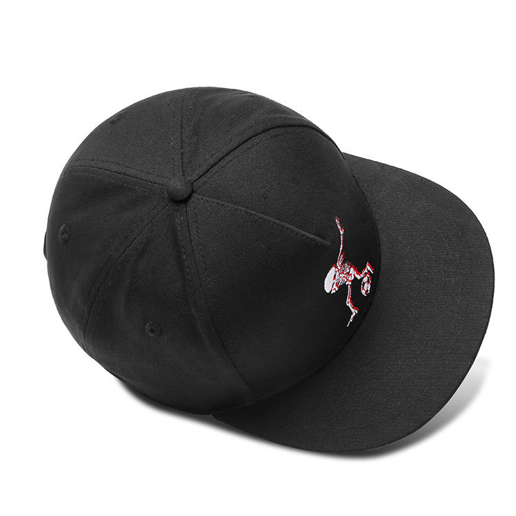 Embroidered dabbing skelly Hat