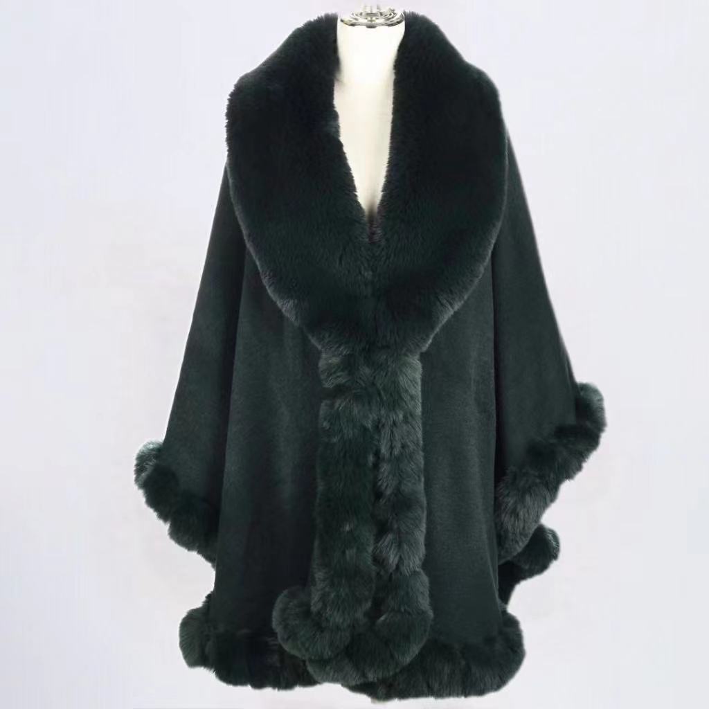 Fur Collar Cape