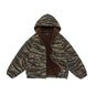 Winter New Camouflage Lamb Fur Lining Hooded Cotton Jacket Men