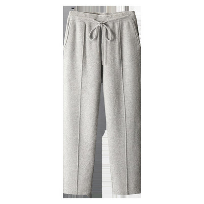 Thickened Casual Sports Outerwear Wool Straight-leg Pants