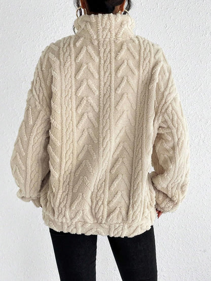 plush knit Long Sleeve Sweatshirt