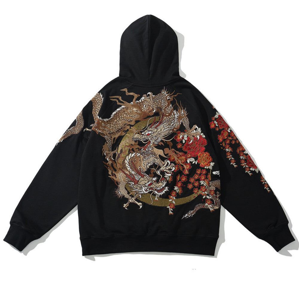 Embroidered Dragon Hoodie