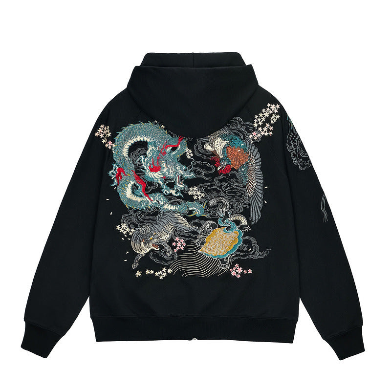 God Beast embroidered hoodie